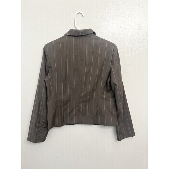 SEE by CHLOE (Chloé) Women's Brown Window Pane Blazer Jacket Size 44 8 Cropped - Picture 4 of 6